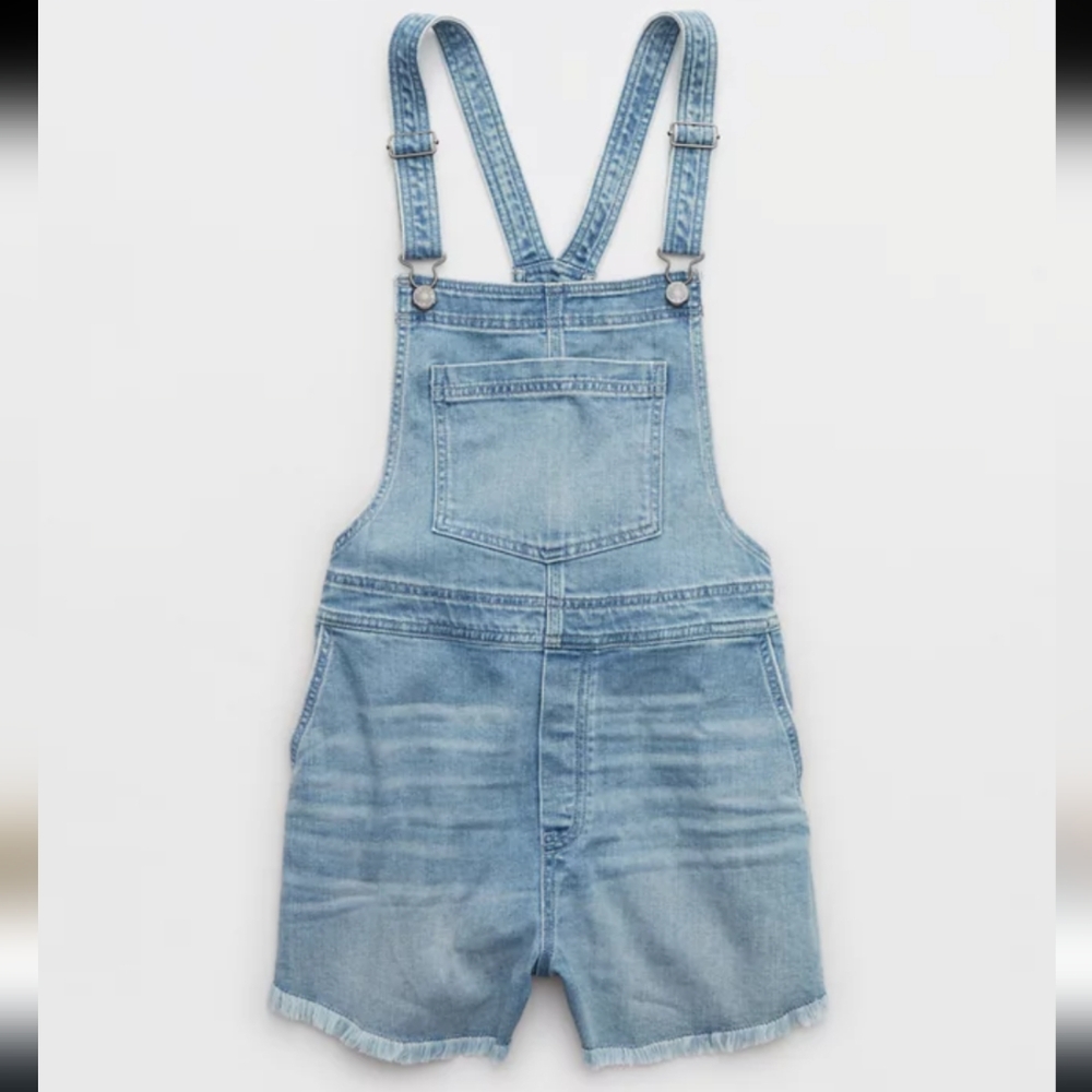 Denim Blue Women's Overall Shorts